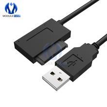 1Pcs USB 2.0 to 7+6 13Pin Slimline SATA Laptop CD/DVD Rom Optical Adapter Cable 2024 - buy cheap