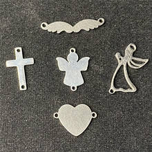 Cross Pendant 10pcs lOVe Heart Fashion Charms Angel Wing Protect Bracelet findings Diy Jewelry Making 2024 - buy cheap
