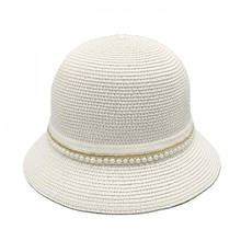 Chapéus de verão, contas, decoração, chapéu balde, chapéu feminino legal, chapéus de palha de papel popular para mulheres, chapéus de sol, 2021 2024 - compre barato