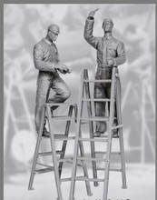 Modelo moderno masculino de resina 1/32, inclui 2 escadas, boneco miniatura sem pintura 2024 - compre barato