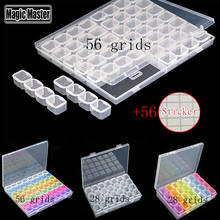 56/112 Slots Grids Storage Sticker Box Tool Diamond Painting Embroidery Accessories Bead Organizer Storage Case Container 2024 - buy cheap