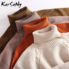 Winter Knitted Pullover Women Turtleneck Sweater Women's Jumper Thick Woman Sweaters Knitted Pullover Women Solid Basic Sweater 2024 - buy cheap