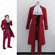 Game Gyakuten Saiban Miles Edgeworth Cosplay uniform Clothing Phoenix Wright Anime Ace Attorney Cosplay Costumes custome made 2024 - buy cheap