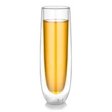 Taza de cerveza con aislamiento de doble pared, vaso transparente de alta calidad, creativa, para agua, vino, utensilios para beber, 1 ud. 2024 - compra barato