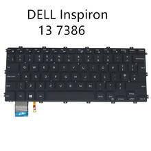 Английская английская GB Клавиатура для ноутбука Dell Inspiron 13 15 7386 7586 2-в-1 черная подсветка 0C1PRN C1PRN хорошее качество цена 2024 - купить недорого