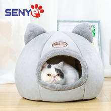 Warm Pet Cat Dog Bed Pet Cushion Cute Cat Cave House Sleeping Bag Small Pet Cat Winter Pet Beds Mattress Flannel Fabric Warm 2024 - buy cheap
