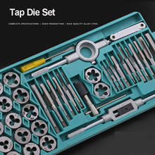 Tap Die Set Hardware Tool Hand Tap Wrench Die Wrench Metric Wire Tap Combination Set Alloy Steel 2024 - compre barato