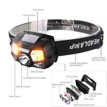 Body Motion Sensor Mini Rechargeable LED Bicycle Headlight Dexterous portable head light USB for Flash light LED HeadLamp tool 2024 - buy cheap