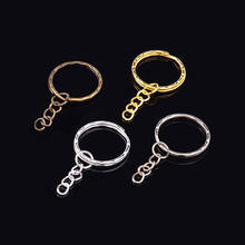 20p 25mm 4-colors Metal plated Keyring Keychain Split Ring with Extension chain Keyfob Key Women Men DIY Key Chains Accessories 2024 - buy cheap