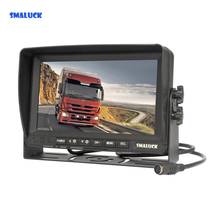 Saluck-Monitor de vista trasera para coche, dispositivo de 7 pulgadas, IPS, soporte de cámara 1080P AHD con 2 entradas de vídeo de 4 pines, 12V-24V DC 2024 - compra barato