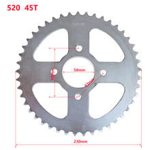 High Quality  Motorcycle parts Chain 520 45tooth 45T 58mm Rear Sprocket For Go-kart ATV Quad Pit Dirt Bike Buggy  Motorcycle 2024 - buy cheap