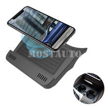 Celular com qi carregamento sem fio para bmw, série 5 6 g30 g31 g32, carregador sem fio para carro, carregamento rápido 2018-2021 2024 - compre barato