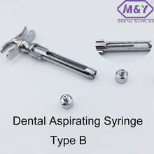 Popular  Dental Aspirating Syringe Stainless Steel Dentistry Surgical Instrument with Head Dental Teeth Care Tool 2024 - buy cheap