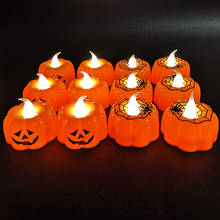 1pc Small Pumpkin LED Night Light Halloween Decoration Prop Flickering Flameless Candle Lamp Home Festival Party Bar Decor 2024 - buy cheap