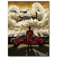 Póster de tela de seda para pared, póster de color rojo de la serie Akira Fighting Anime 056, decoración artística para regalo, 036 2024 - compra barato