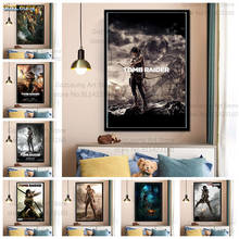 Cuadro artístico de pared para decoración del hogar, carteles e impresiones de Tomb Raider Lara Croft, pintura en lienzo, para sala de estar 2024 - compra barato