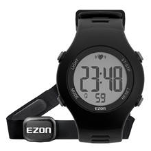 EZON T037 Chest Strap Heart Rate Monitor Sport Watch Men Digital Alarm Chronograph Waterproof Back Light Electronic Wristwatches 2024 - compra barato