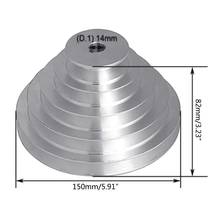 Aluminum A Type 5 Step Pagoda Pulley Wheel 150mm Outer Dia for Timing V-Belt 28TC 2023 - купить недорого