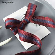 Kewgarden DIY Hair Bowknot Accessories Bright Stripe Plaid Ribbon 1" 25mm Handmade Tape Riband Webbing 10 Yards 2024 - buy cheap