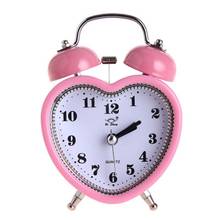 Reloj despertador silencioso reloj de mesa cuadrado sin tictac reloj  despertador silencioso de escritorio anillo campana niños reloj para  decoración