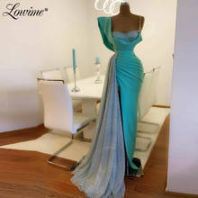 Lowime Custom Made Arabic Crystals Evening Dresses 2021 Plus Size Dubai Party Dress Prom Gowns Celebrity Dress Vestidos De Noche 2024 - buy cheap