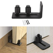 Adjustable Double Roller Sliding Floor Guide Support for Barn Door Bottom Hardware, Smoothly and Quietly 2024 - buy cheap