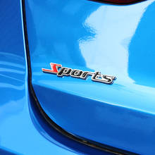 Car Sticker Sports Word letter Design 3D Chrome metal Sticker Emblem Decal Car Stickers Badge Decal Auto 104 2024 - buy cheap