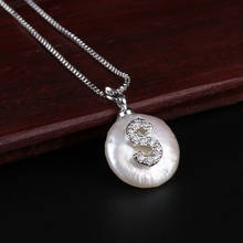 Женское Ожерелье с пресноводным жемчугом, подвесное ожерелье уникальный 2024 - купить недорого