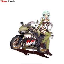 Três ratels fc305 fireblade mini kiss adesivo 3d fofo desenhos animados para carro anime notebook decalque 2024 - compre barato