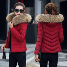 Abrigo con capucha para mujer, Chaqueta larga gruesa con cuello de piel, talla grande, parkat, Invierno 2024 - compra barato