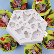 3D Forest Animal Mould Silicone Molds Woodland Cake Decorative Mold Tools Cake Decorating Fondant Mold 2024 - buy cheap