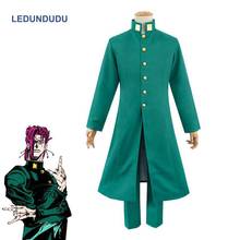 JoJo's Bizarre Adventure Golden Wind Kakyoin Noriaki Uniform Cosplay Costume Green Trench + Pants for Halloween party 2024 - buy cheap