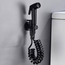 Bathroom Black brass Bidet Vertical Toilet abs Held Portable Bidet Sprayer Shattaf Toilet Shower Wall Mounted 2024 - buy cheap