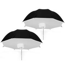 2pcs Selens 84cm/33" Black&Silver Umbrella photo studio Lighting Umbrellas softbox 2in1 kit for photographic light 2024 - buy cheap