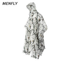 MENFLY White Camouflage Raincoat Outdoor Hiking Cycling Raincoat Jacket Laminated Poncho Mask Snow Photography Observation Suit 2024 - buy cheap