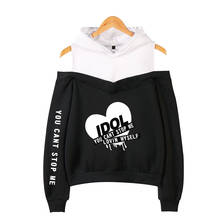 New Fashion Kpop Bangtan Hoodie Sweatshirt IDOL You Can't Stop Me Love Myself women's Bangtan Boys hooded off-shoulder Hoodies 2024 - buy cheap