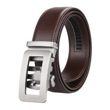 High Quality Genuine Luxury Leather Belts for Men Strap Male Metal Brown Leather Automatic Buckle Belts Famous Brand Belt Men 2024 - buy cheap