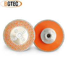 BGTEC 2pcs 4" Electroplated diamond cutting & grinding disc M14 flange 105mm granite marble Single side coated diamond saw blade 2024 - buy cheap