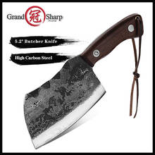 Faca de açougueiro forjada e faca artesanal, faca de açougueiro para cortar e fatiar carne 2024 - compre barato