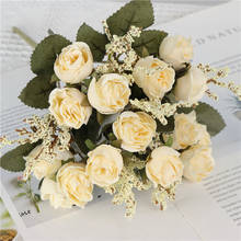 Artificial Rose Flowers High Quality Silks Fake Flower Bouquet Home Garden Wedding Decor S55 2024 - buy cheap