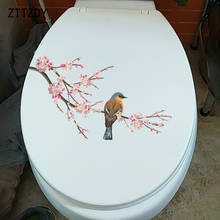 Zttzdy adesivos de arte clássica para casa de 23.5x17.7cm, arte de pássaro no ramo, banheiro, decoração de parede 2024 - compre barato