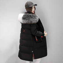 2020 Parka New Style Women's Winter Coat White Duck Down Jacket Women Hooded Artificial Fur Collar Coats Casacos WXF176 2024 - buy cheap