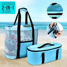 Outdoor Camping Beach Mesh Tote Bag Swimming Pool With Detachable Cooler Bag Girl Handbags Packing Organizer #PY 2024 - buy cheap