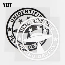 YJZT 15X15CM Unidentified Flying Object Personalized Ufo Vinyl Car Stickers Decals Black / Silver 10A-0410 2024 - buy cheap