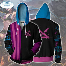 COSSUN Game LOL Cosplay Jinx zipper hoodie men and women casual sportswear sweater 3D printing new 2024 - buy cheap
