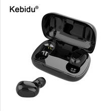 Kebidu L21 наушники-вкладыши TWS с Беспроводной Мини HIFI Звук Наушники Bluetooth 5,0 спортивные гарнитуры Портативный зарядным устройством Bluetooth 9D стерео наушники 2024 - купить недорого