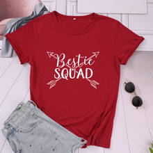 Bestie Squad Bride Bachelorette Party Tshirt Fahsion Graphic 100% Cotton Women Shirt Aesthetic O Neck Girl Short Sleeve Top Tees 2024 - buy cheap