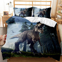 Jurassic Park 3D Dinosaur Bed Set Boys Kid Bedclothes Childrens Bed Linen Set Bed Duvet Cover AU EU Single for Teens Bedding set 2024 - buy cheap