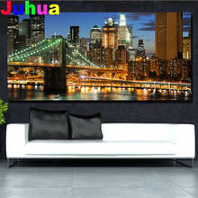 Nova york pintura diamante interior quadrado redondo pintura 5d paisagem diamante bordado tamanho grande arte de fundo de sofá, 2024 - compre barato