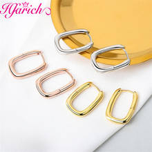 Prevent Allergy Gold Silver Color Round Hoop Earrings for Women Female Trendy Jewelry Vintage Simple U Shaped Accessories Gifts 2024 - buy cheap